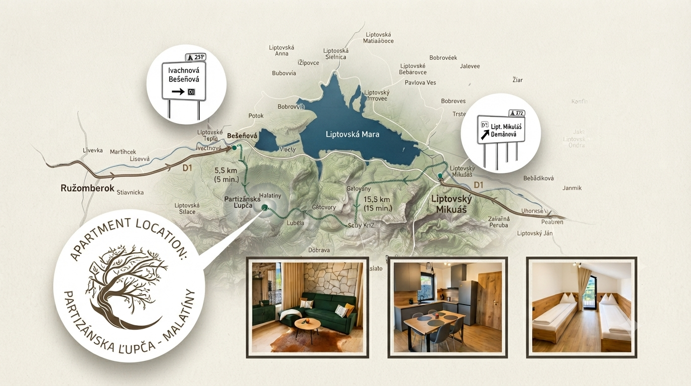 Mapa okolia Apartmán Jongo
